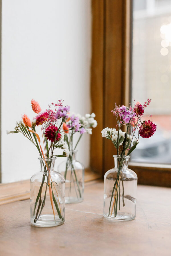 Trio de soliflores rose