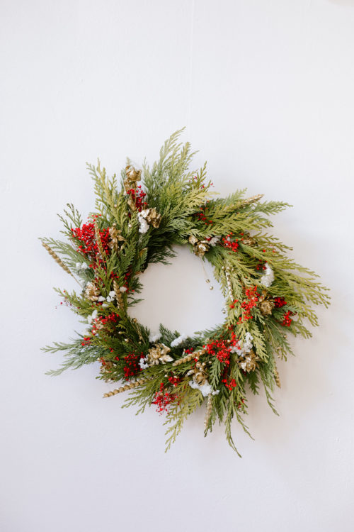 Couronne de noël - couronne fleurs séchées.