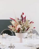 vase et composition XL blanc et rouge