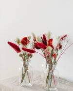 Trio de soliflores rouge