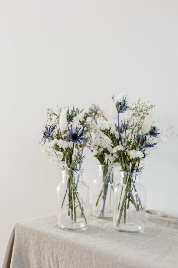 Trio de soliflores bleu