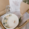 Coffret - Bougie fleurie "Aloe Vera" & soliflore