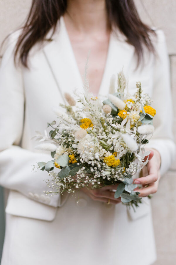 Bouquet de mariée jaune
