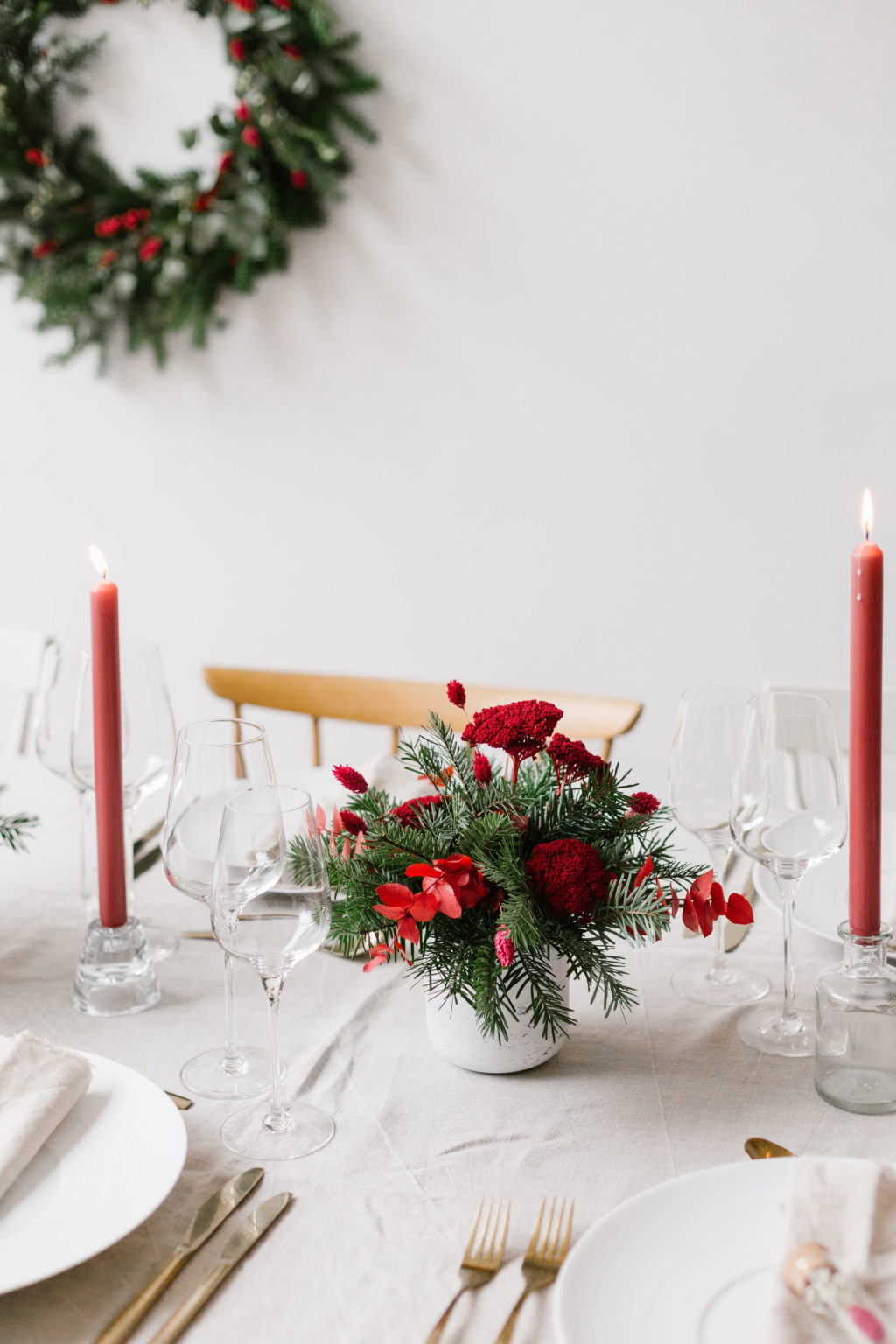 centre de table noël pollen atelier