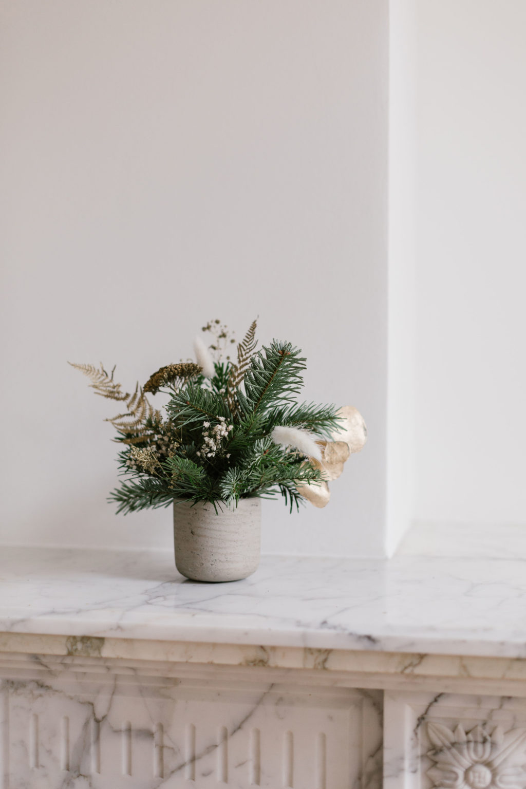 composition fleurie noel pollen atelier