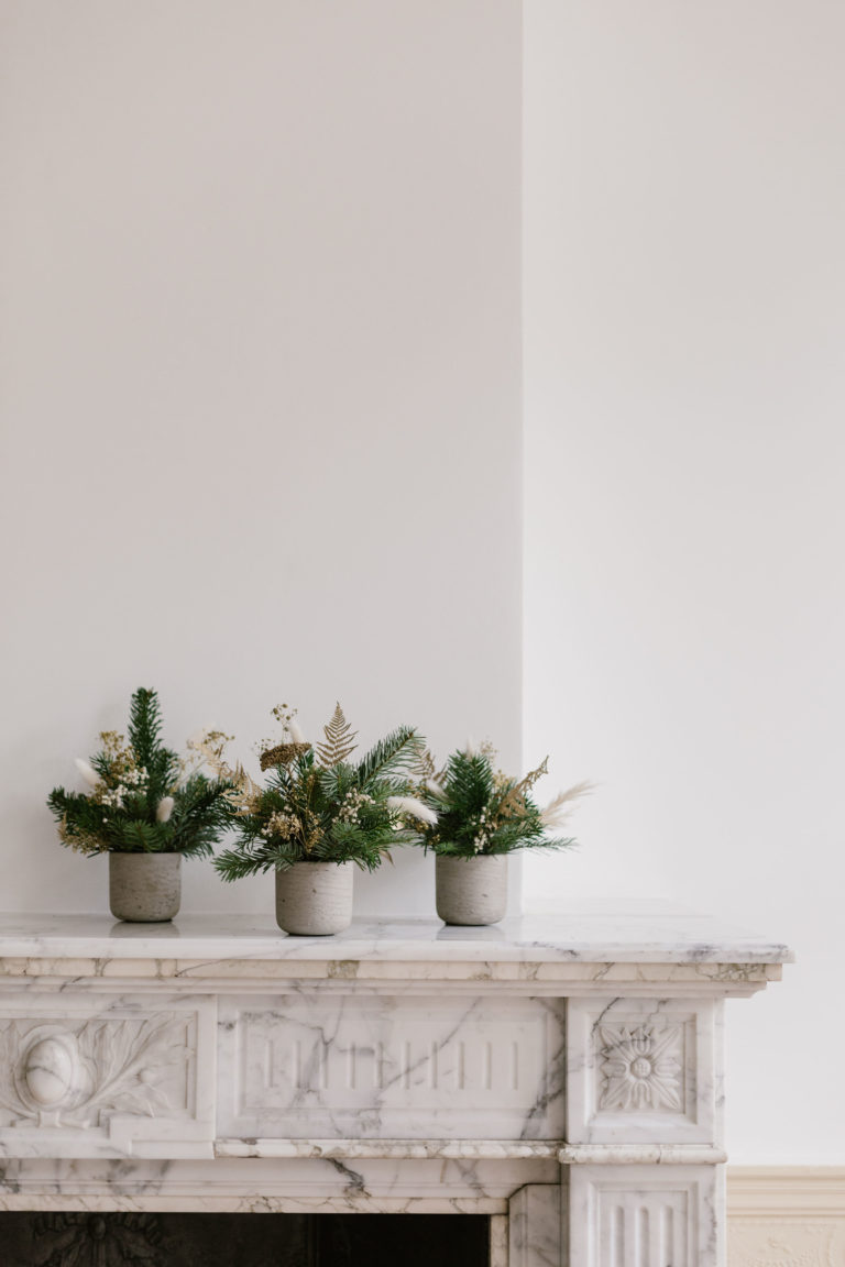 composition fleurie noel pollen atelier