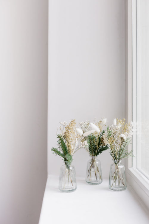 trio petites vases fleuris pollen atelier