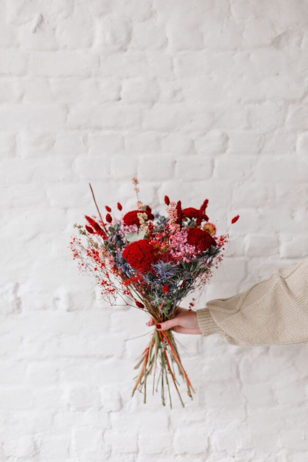 bouquet de fleurs séchées pollen atelier