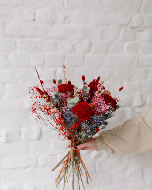 bouquet de fleurs séchées pollen atelier