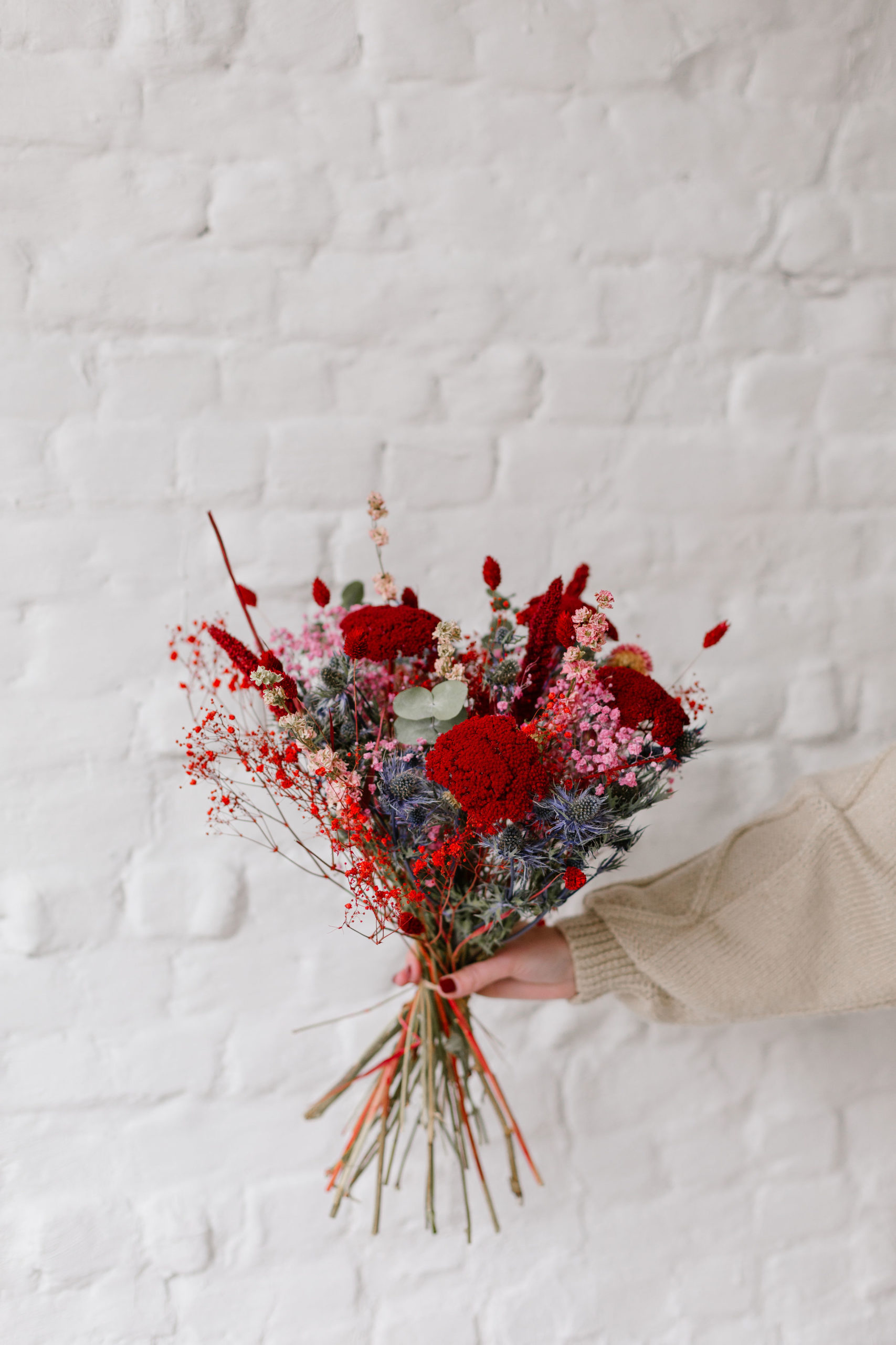 bouquet de fleurs séchées pollen atelier