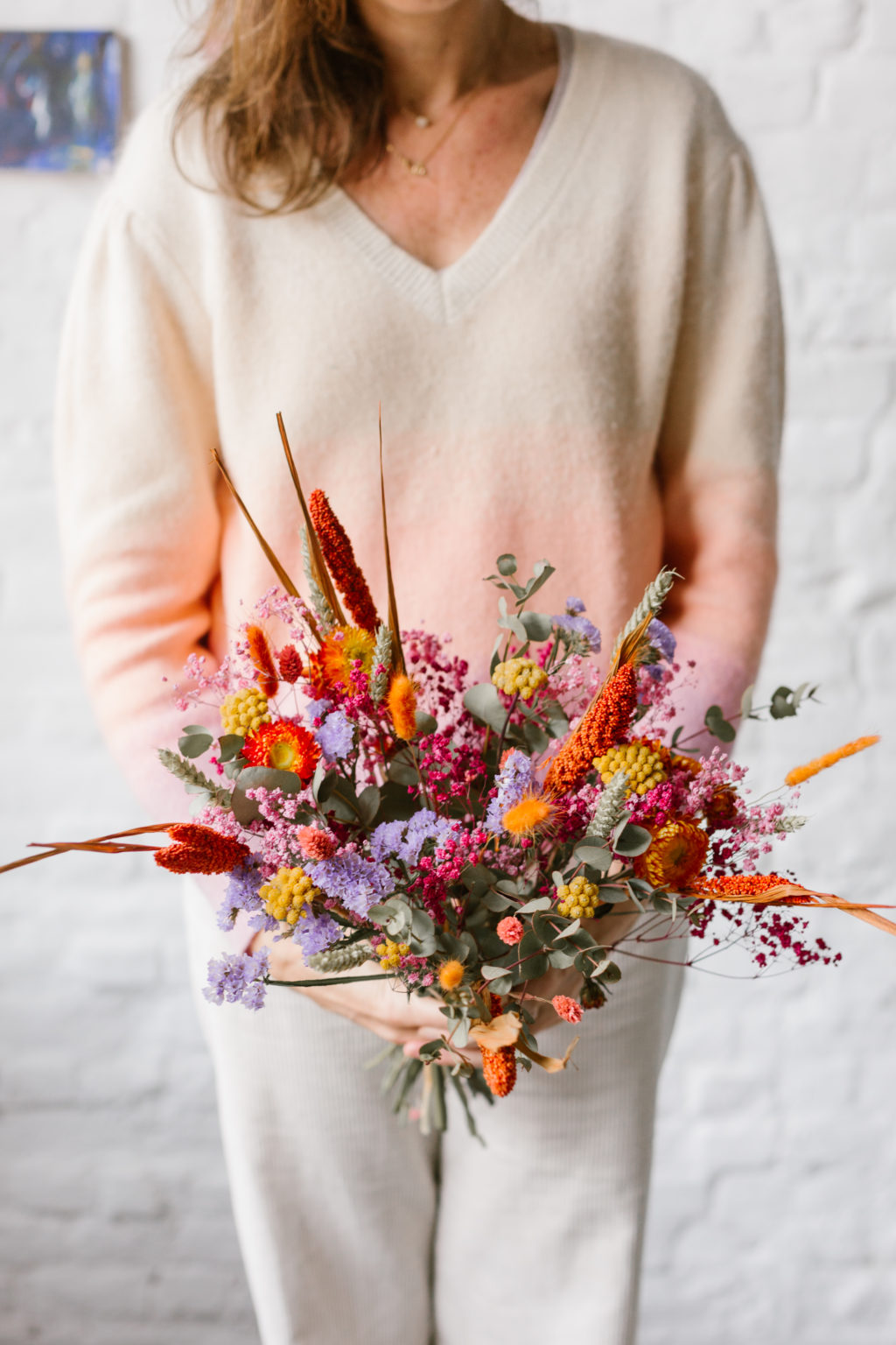 bouquet séché pollen atelier