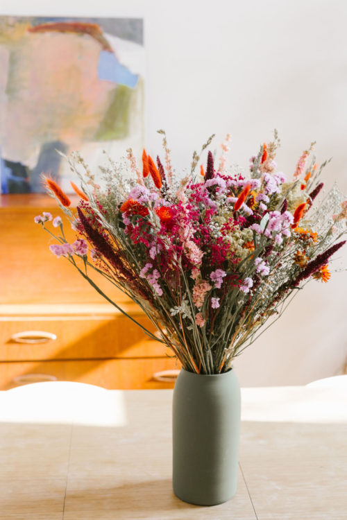 bouquet de fleurs séchées pollen atelier le Botanique