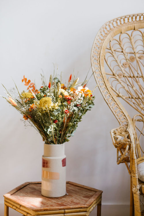 bouquet de fleurs séchées pollen atelier Chant d'oiseau