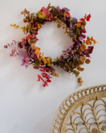 couronne eucalyptus orange stabilisé automne pollen atelier