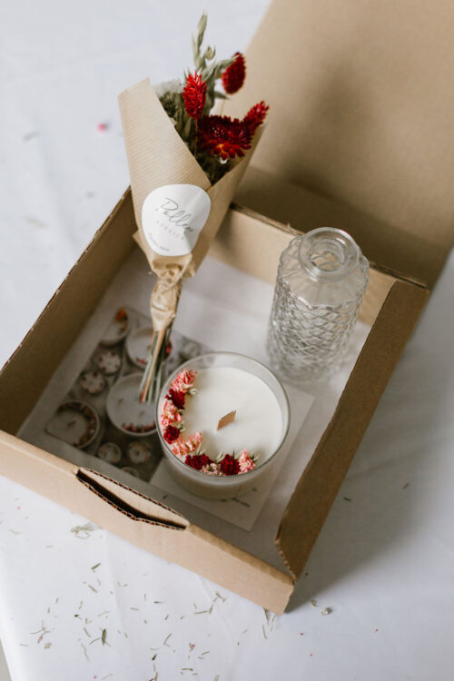 Coffret - Bougie fleurie "Coquelicot" & soliflore – Image 2