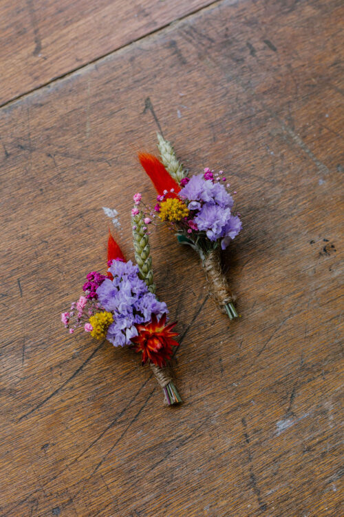 Boutonnière fleurie "Malibran"
