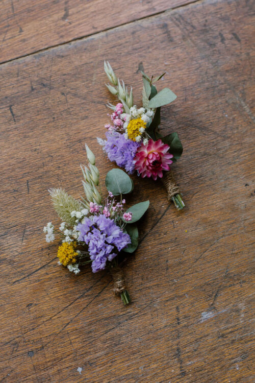 Boutonnière fleurie "Grand Place"
