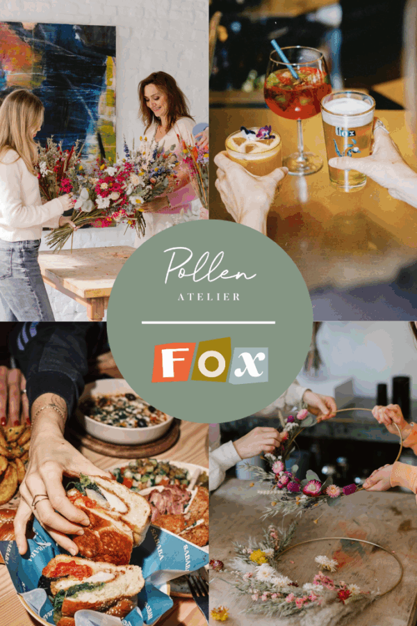 Ateliers de fleurs séchées au Fox food market par Pollen Atelier