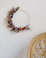 couronne de fleurs séchées d'automne