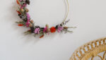 couronne de fleurs séchées d'automne