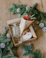 Coffret Ambiance Noël – Bougie S & Soliflore