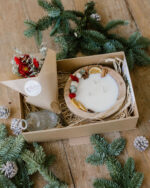 Coffret Ambiance Noël – Bougie M & Soliflore