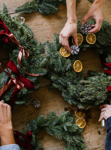ateliers couronne de noel pollen atelier bruxelles